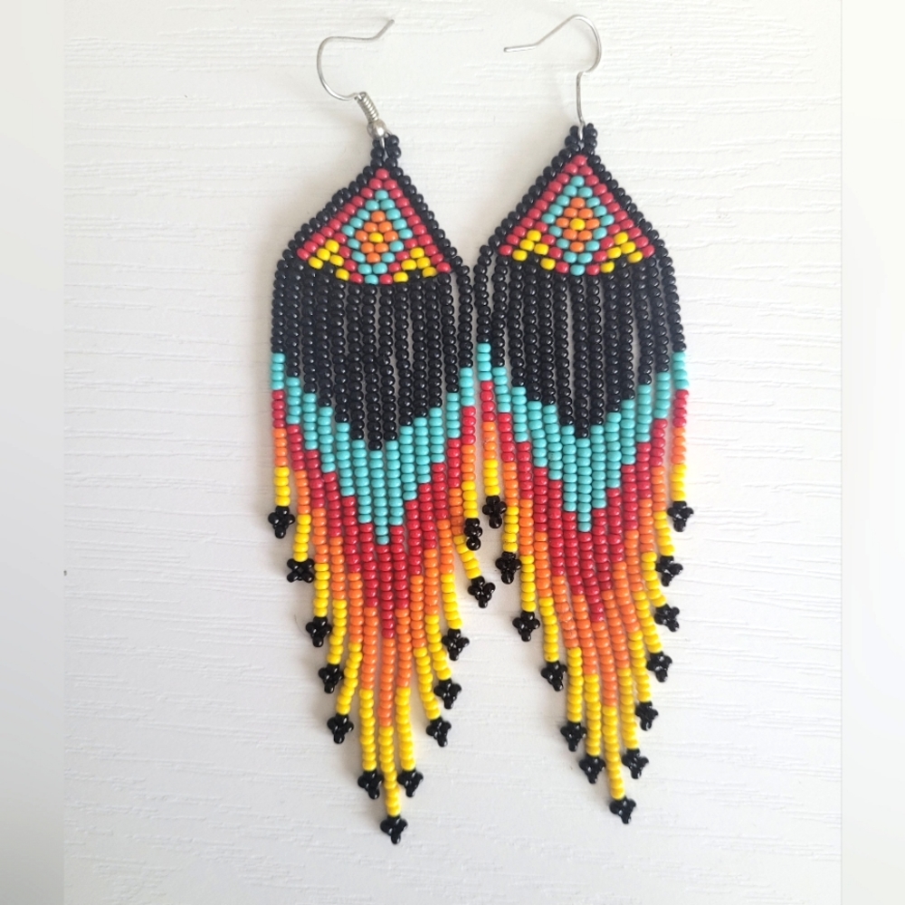 Boho Handmade Beaded Earrings